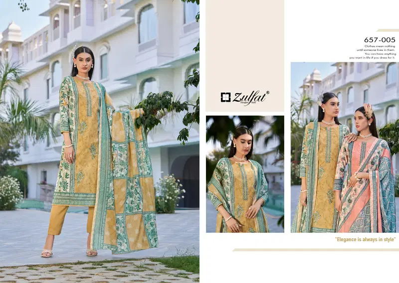 Venisha By Zulfat Cotton Printed Wholesale Dress Material In India
